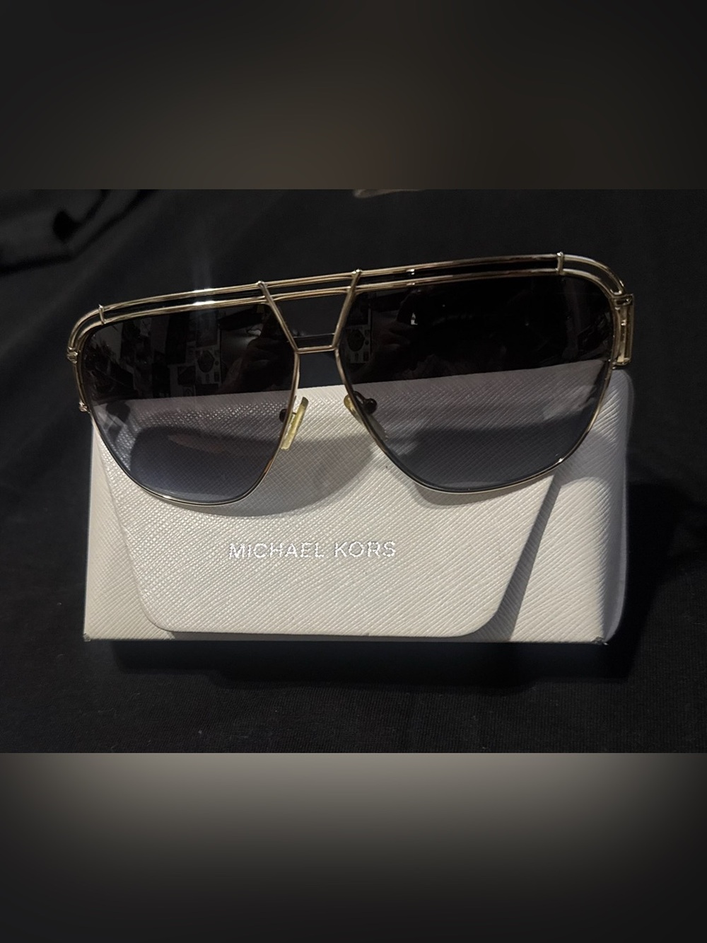 Michael Kors silver Frame Sunglasses with Black Gradient Lenses